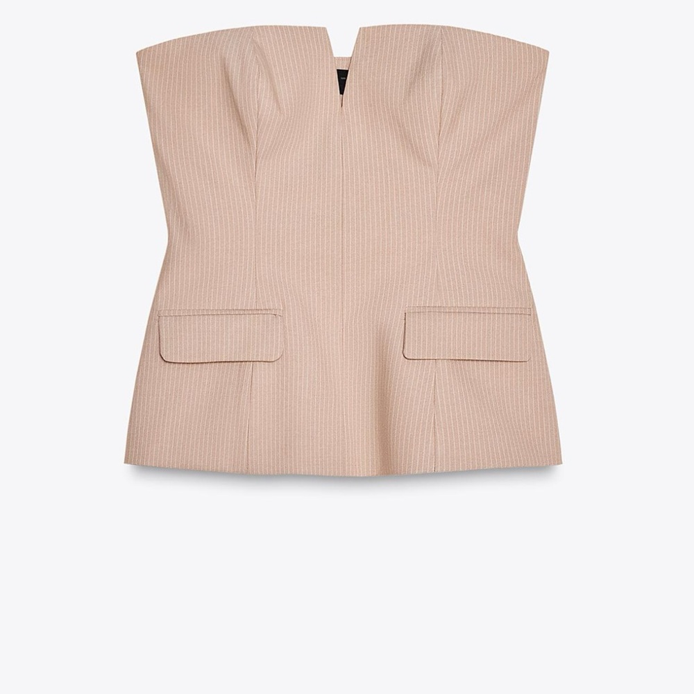 Zara Light Pink Strapless Top